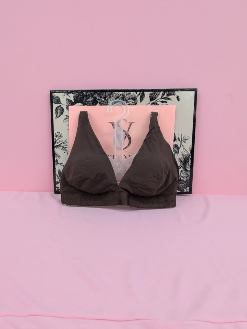 Victoria Secret The T Shirt Cotton Wireless Plunge Bralette Bra Large Ganache
